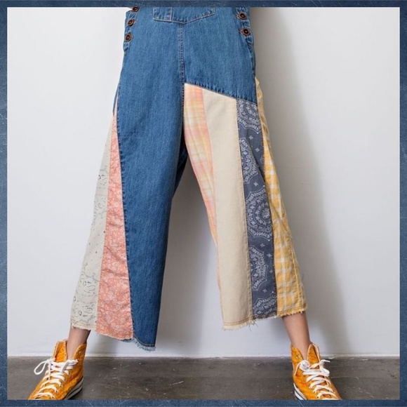 easel Jeans Easel Only 4 Left Only The Best Oversized Denim Overalls Wpatchwork Details